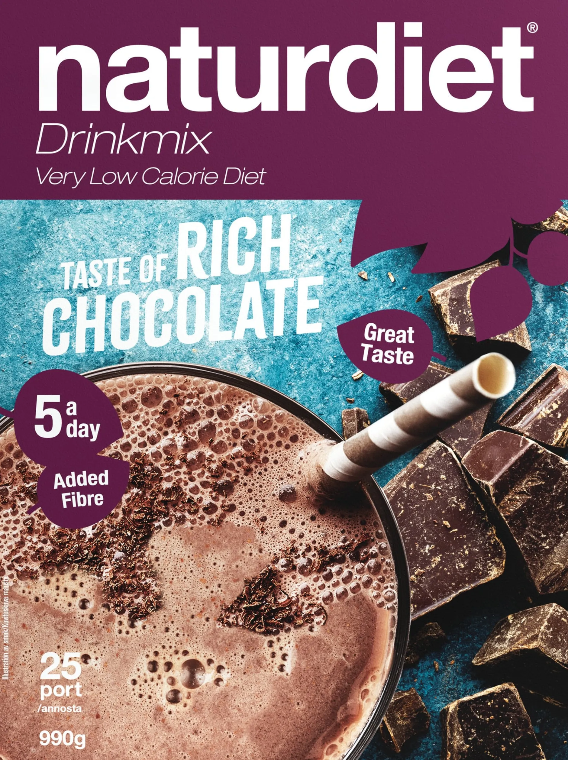 Naturdiet Drinkmix VLCD Rich Chocolate 25 st