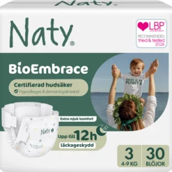 Naty Blöjor BioEmbrace strlk 3, 30 st