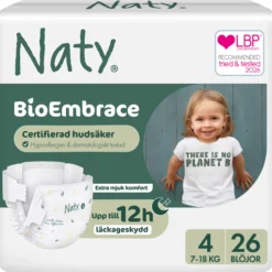Naty Blöjor BioEmbrace strlk 4, 26 st