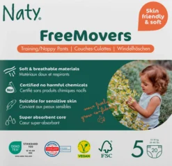 Naty Byxblöjor FreeMovers strlk 5, 20 st