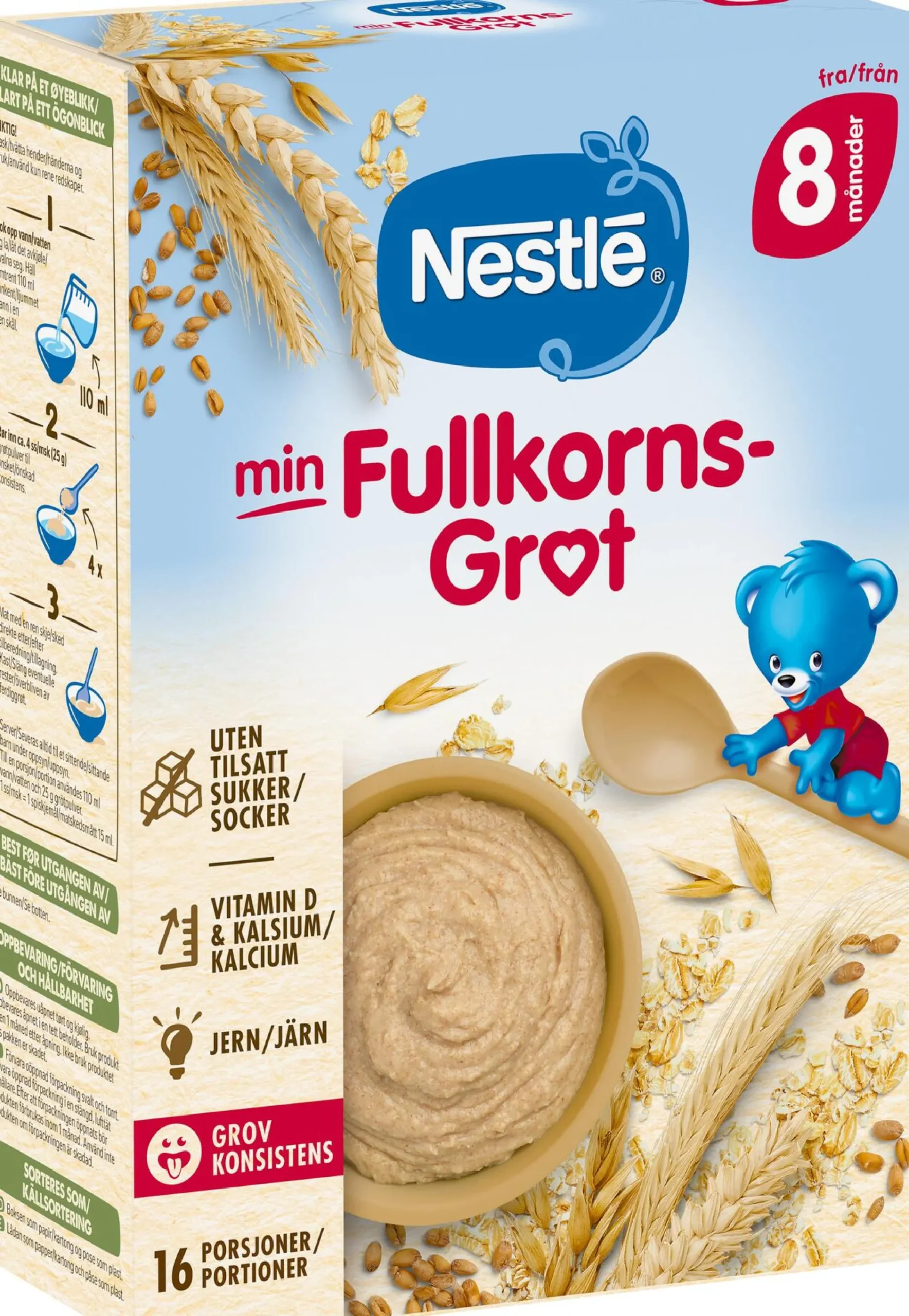 NESTLÉ MIN Fullkornsgröt 8 månader 410 g