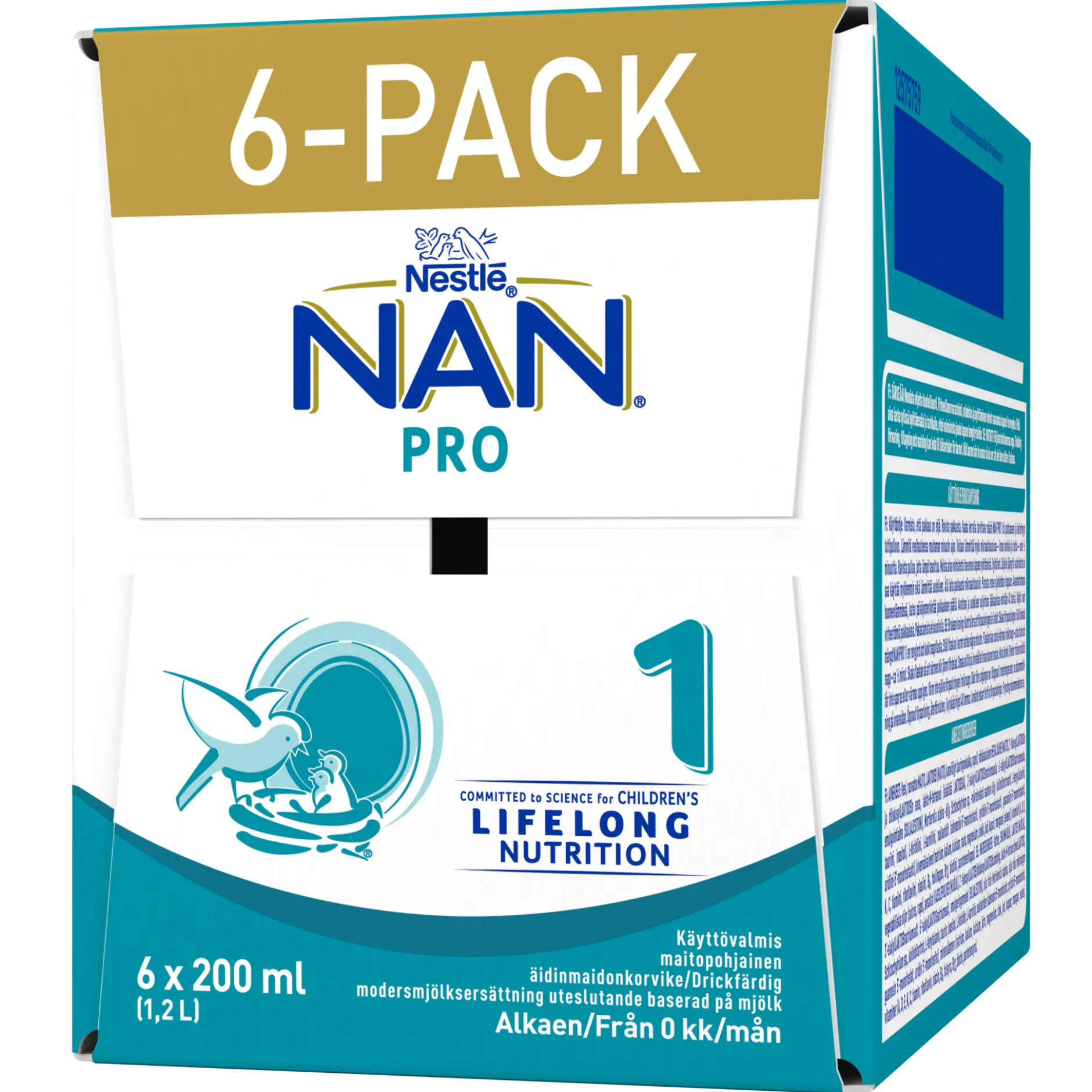 Nestlé NAN 1 PRO från nyfödd 6 x 200ml