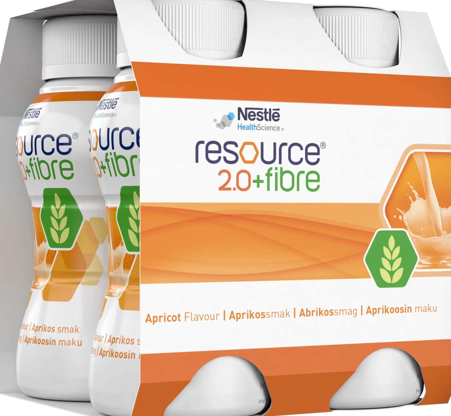 Nestlé Resource 2.0+Fibre Aprikos 4 x 200 ml