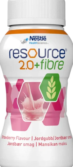 Nestlé Resource 2.0+Fibre Jordgubb 4 x 200 ml