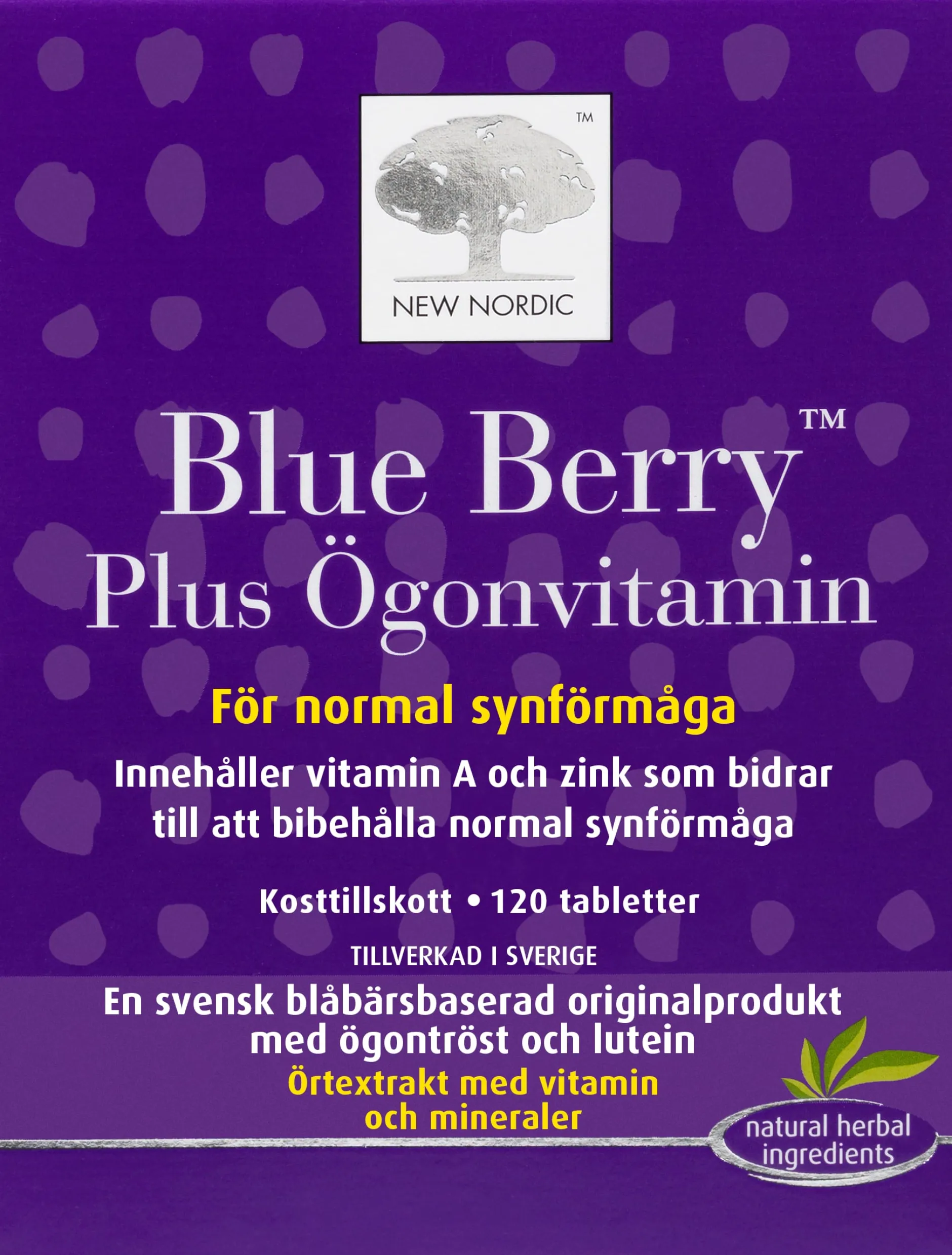 New Nordic Blue Berry Plus Ögonvitamin 120 st