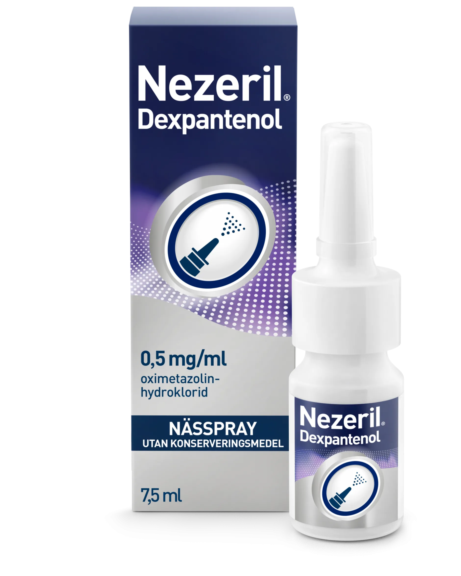 Nezeril Dexpantenol 0,5 mg/ml Nässpray 7,5 ml (utan konserveringsmedel)