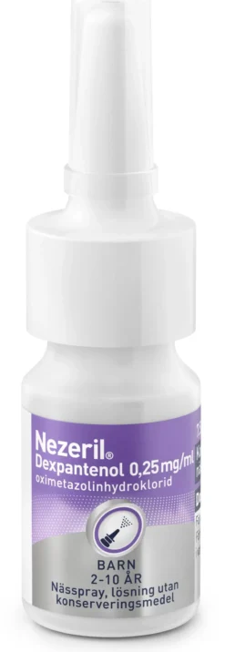 Nezeril Dexpantenol 0,25mg/ml Nässpray 7,5 ml (utan konserveringsmedel)