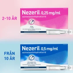 Nezeril 0,25 mg/ml näsdroppar 20 st (utan konserveringsmedel)