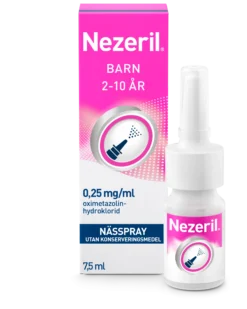 Nezeril 0,25mg/ml Nässpray (utan konserveringsmedel) 7,5 ml