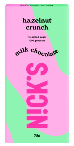 Nick's Hazelnut Crunch Milk Chocolate 75g