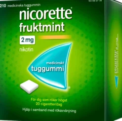 Nicorette Fruktmint Medicinskt Tuggummi 2 mg 210 st