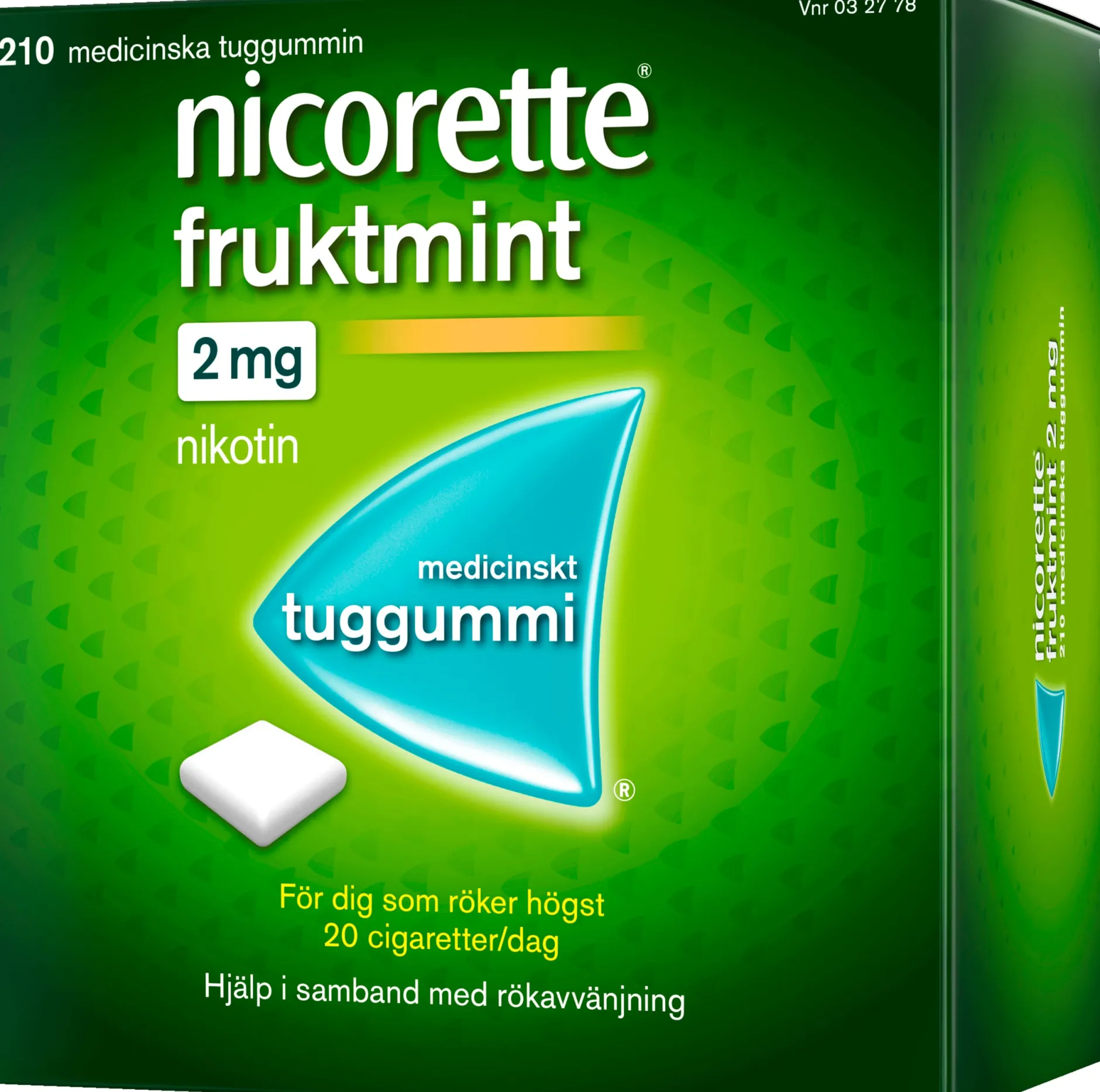 Nicorette Fruktmint Medicinskt Tuggummi 2 mg 210 st