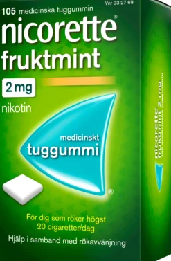 Nicorette Fruktmint Medicinskt Tuggummi 2 mg 105 st