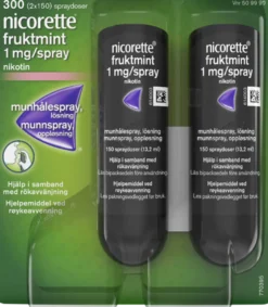 NicoretteFruktmintMunhålespray 1 mg/spray 2 x 150 spraydoser