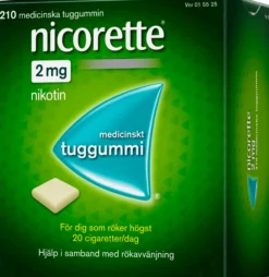 Nicorette Medicinskt Tuggummi 2 mg 210 st