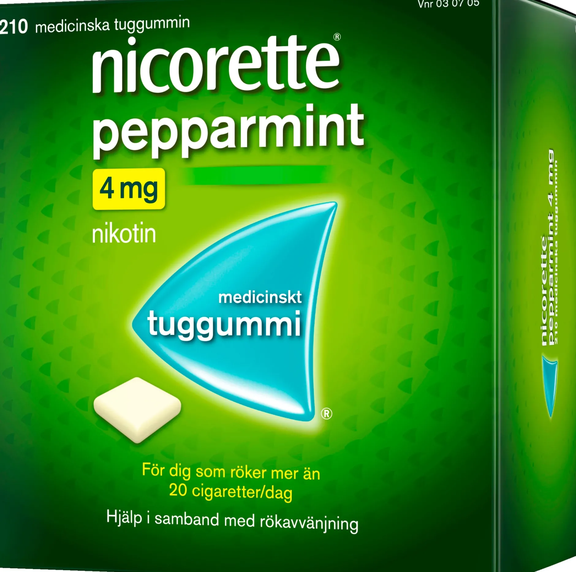 Nicorette Pepparmint Medicinskt Tuggummi 4 mg 210 st