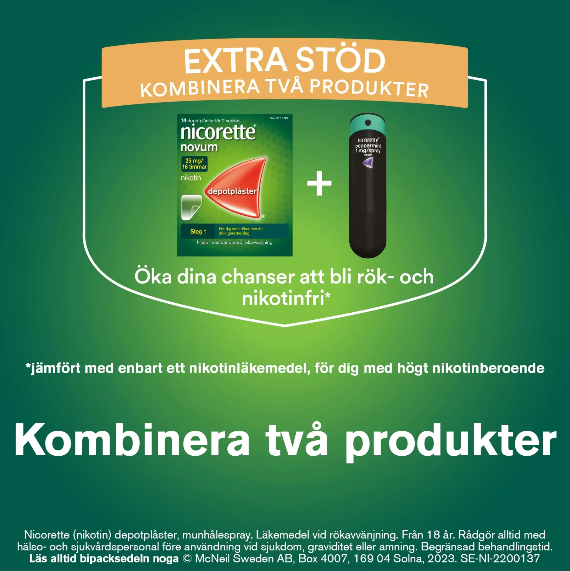 Nicorette Pepparmint Munhålespray 1 mg/spray 2 x 150 spraydoser