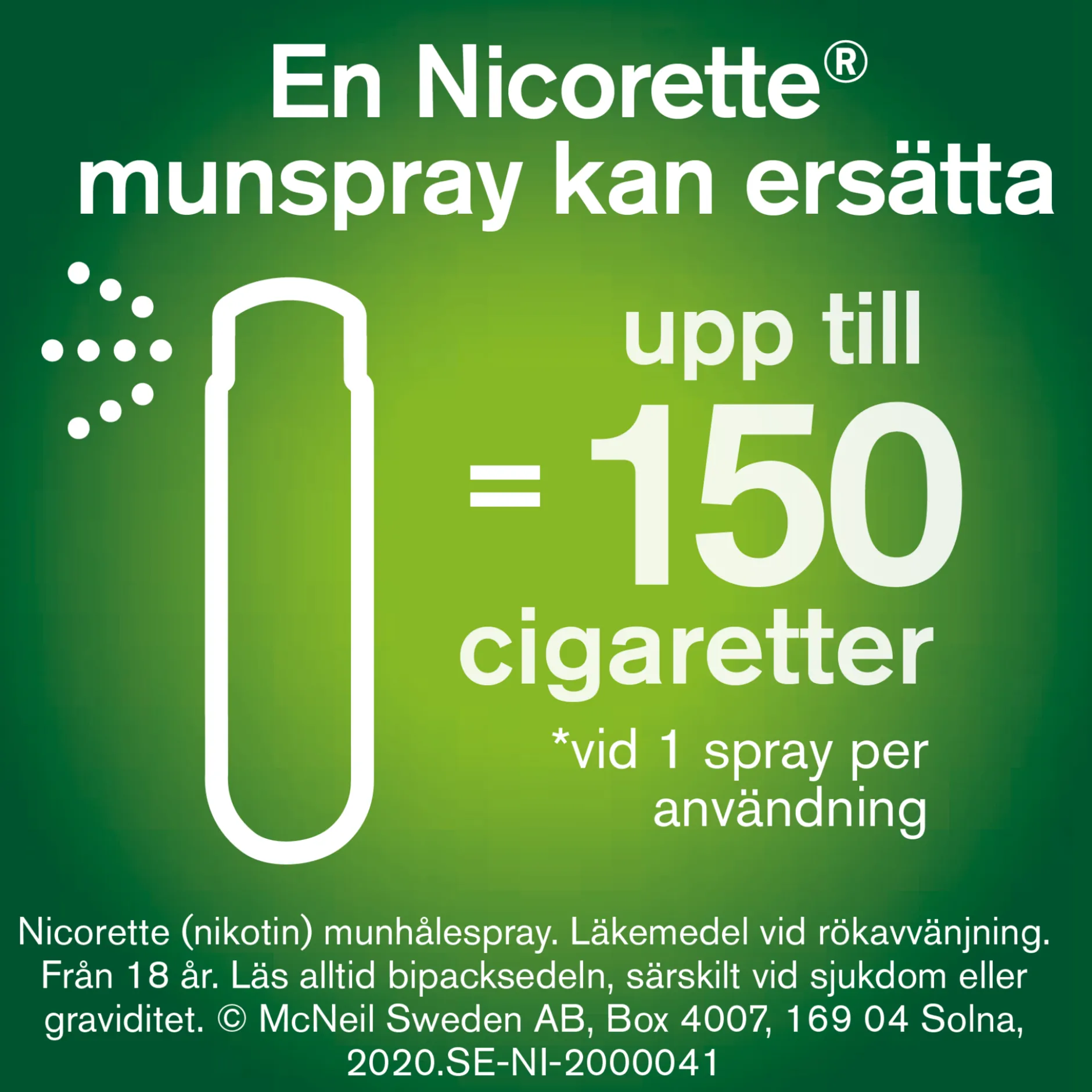 Nicorette Pepparmint Munhålespray 1 mg/spray 2 x 150 spraydoser
