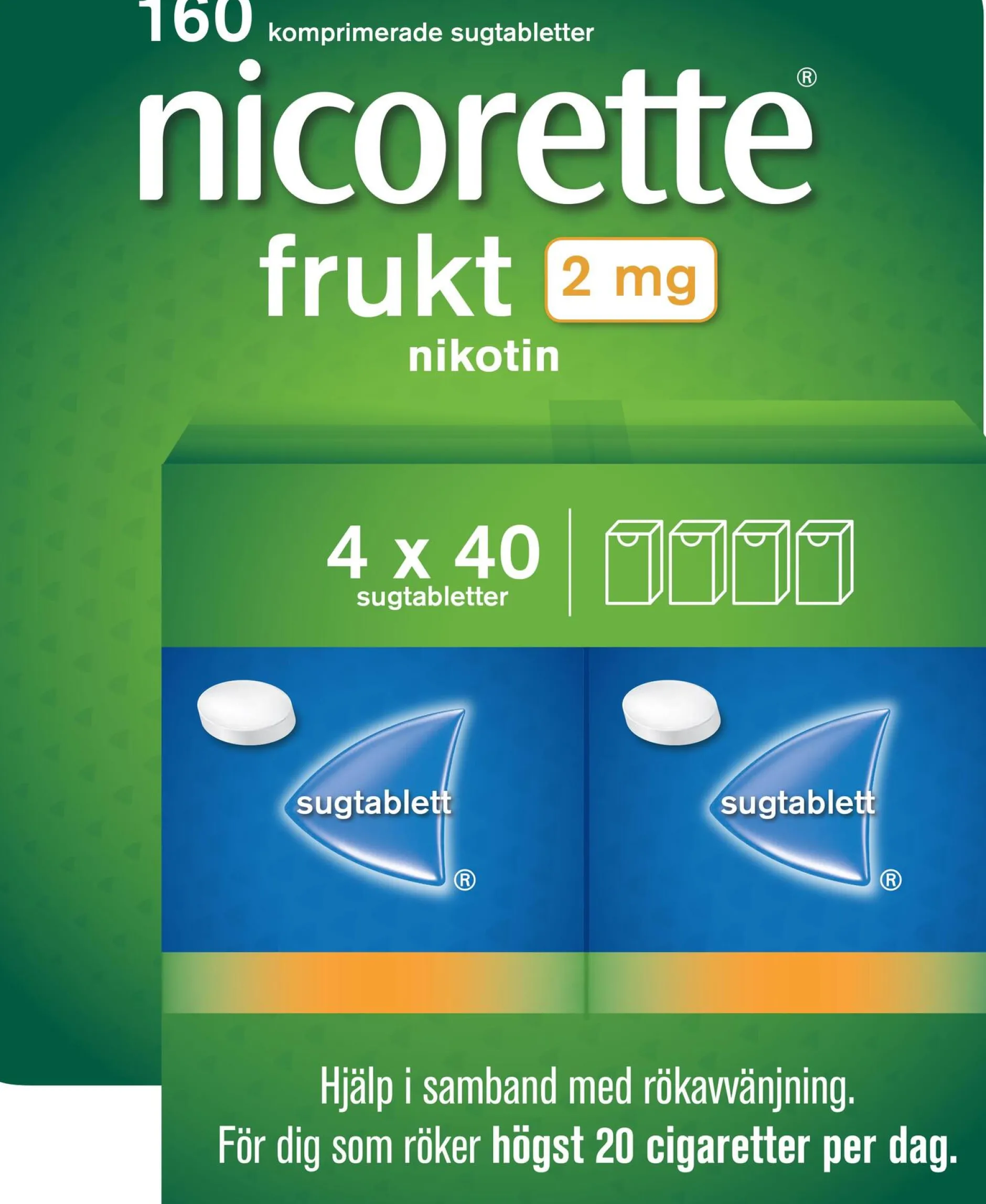 Nicorette sugtablett Frukt 2mg 160st