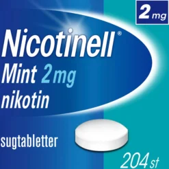 Nicotinell Mint 2 mg Nikotin Komprimerade Sugtabletter 204 st