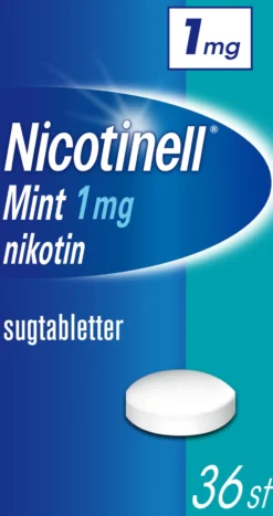 Nicotinell Mint 1 mg Nikotin Komprimerade Sugtabletter 36 st