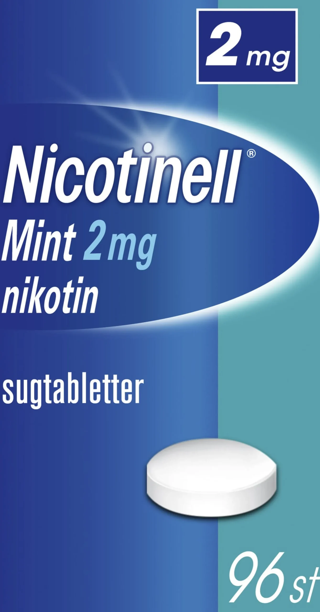 Nicotinell Mint 2 mg Nikotin Komprimerade Sugtabletter 96 st