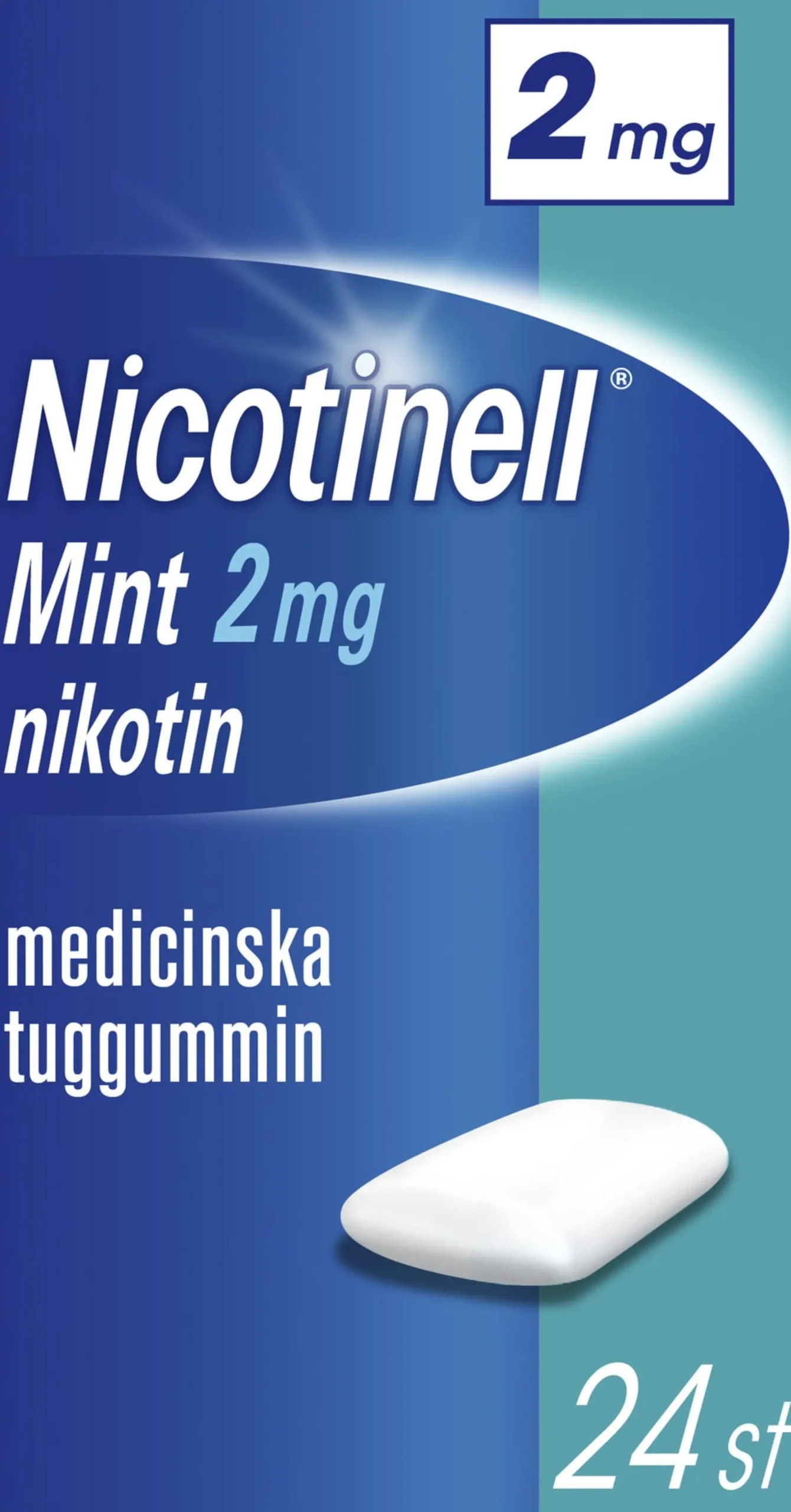 Nicotinell Mint 2mg Nikotin Medicinska tuggummin 24 st