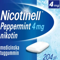 Nicotinell Peppermint 4mg Nikotin Medicinska tuggummin 204 st