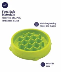 Nina Ottosson Petstages Kitty Slow Feeder Green 14 cm
