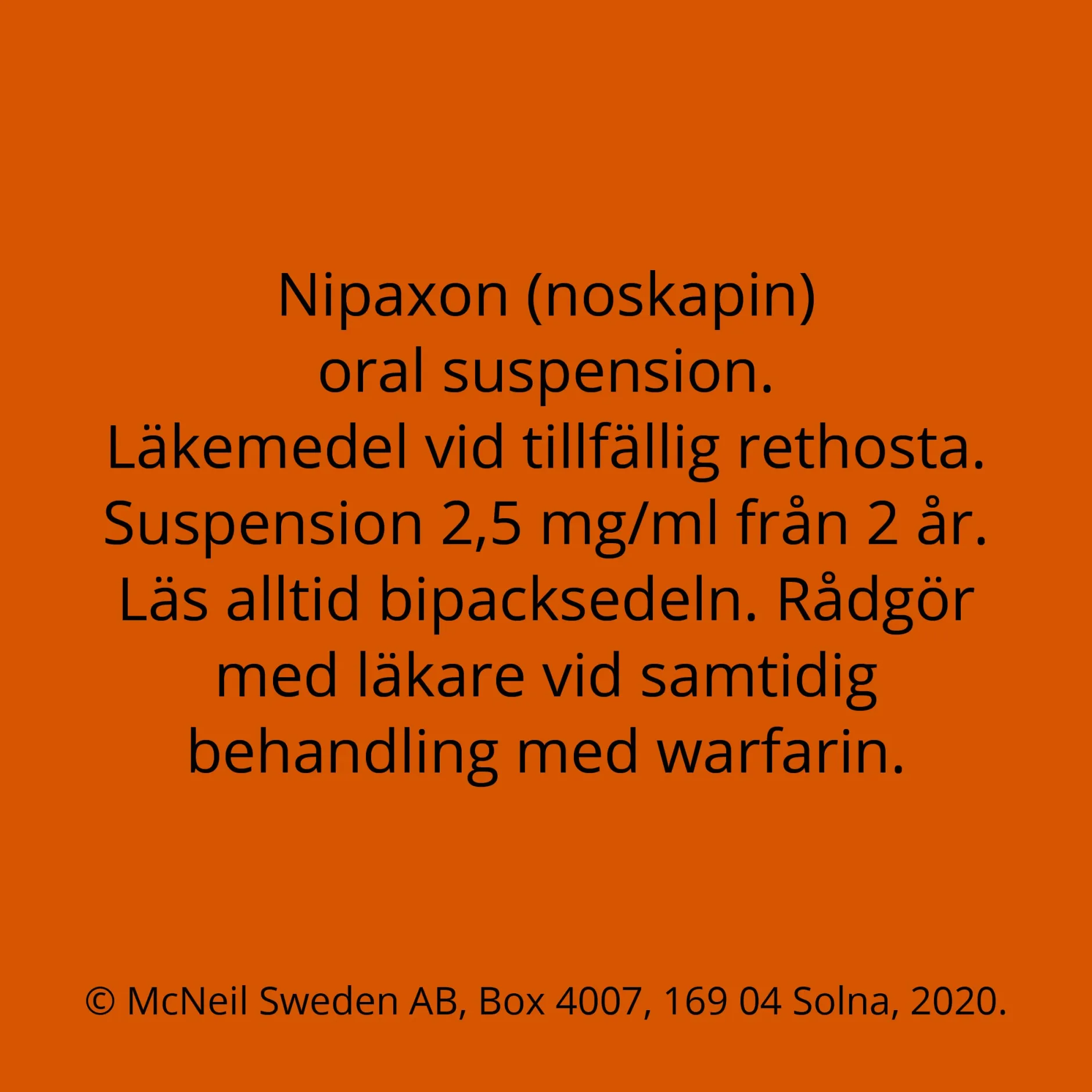 Nipaxon oral suspension 2,5mg/ml, 250ml
