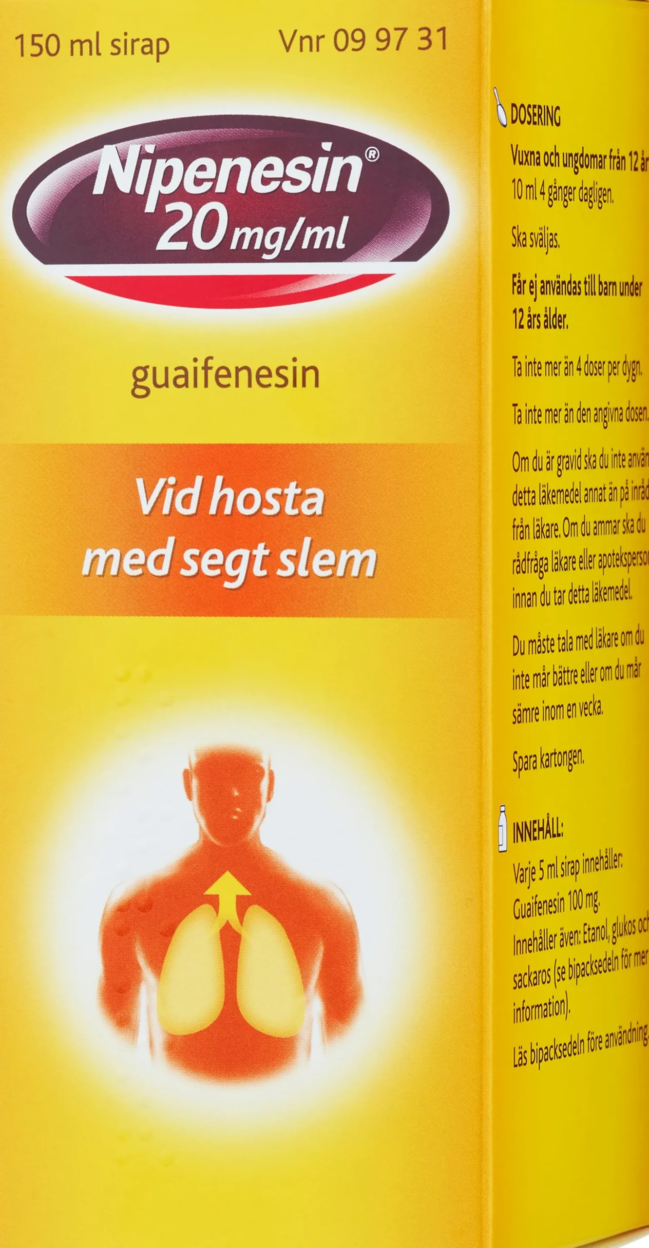 Nipenesin Sirap 20 mg/ml, 150 ml