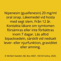 Nipenesin Sirap 20 mg/ml, 300 ml