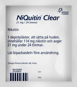 Niquitin Clear 21 mg / 24 timmar Depotplåster Nikotinplåster 7 st