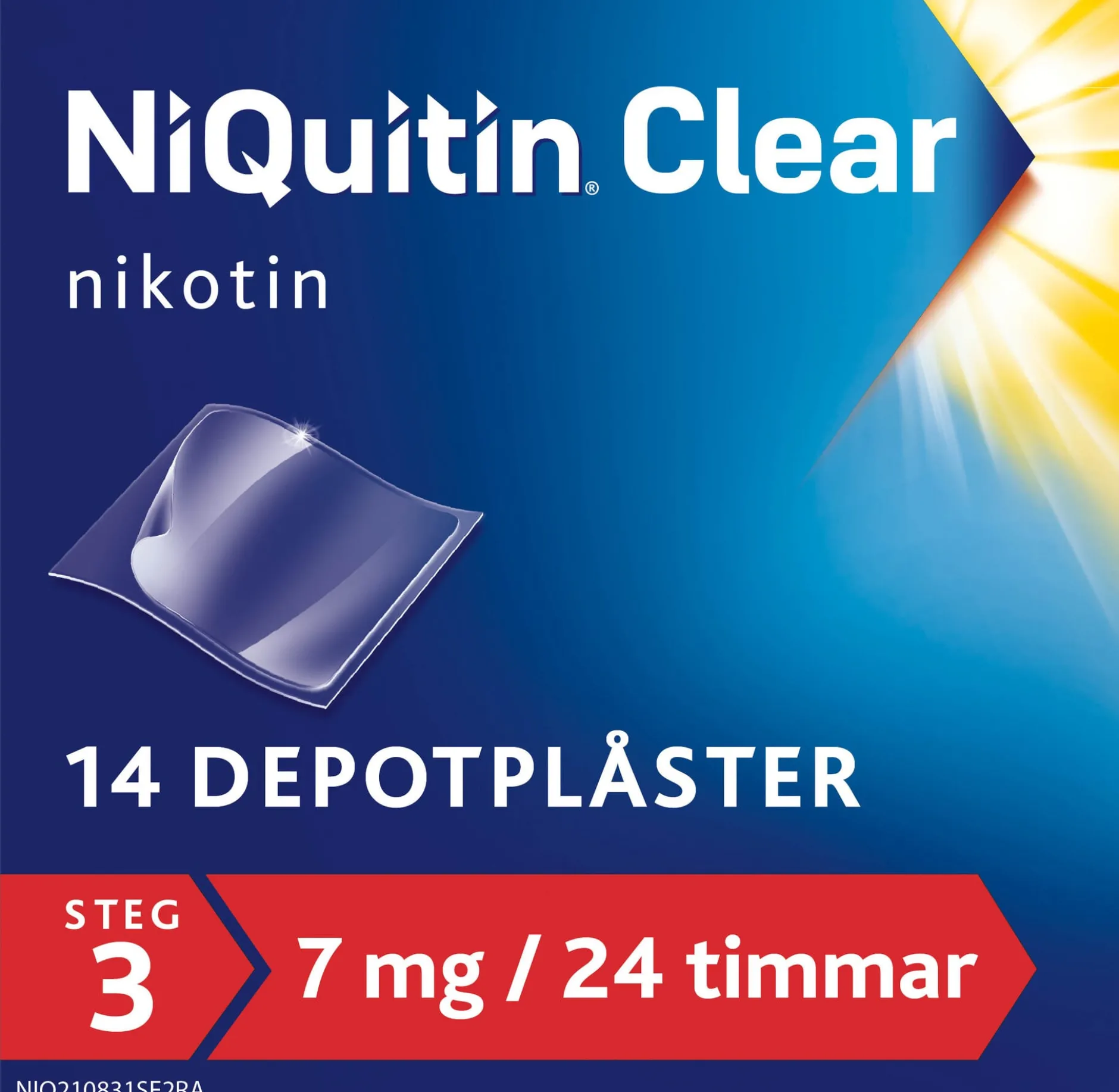 Niquitin Clear 7 mg/24 timmar Depotplåster Nikotinplåster 14 st