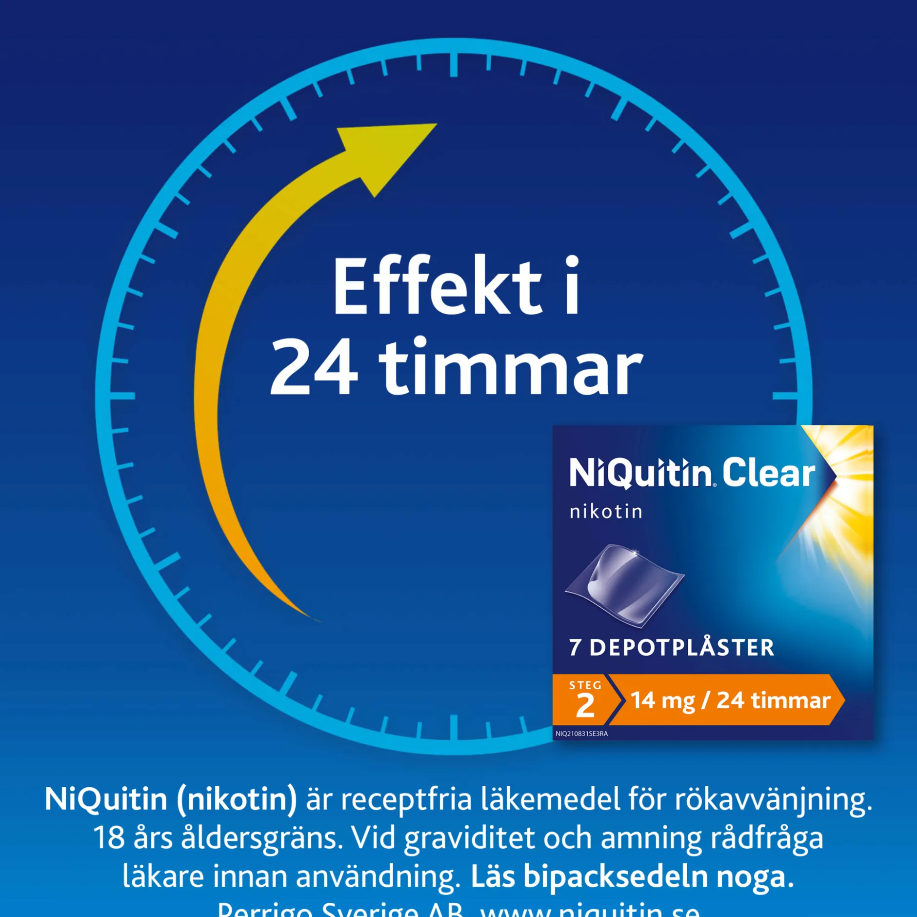 Niquitin Clear 14 mg /24 timmar Depotplåster Nikotinplåster 7 st