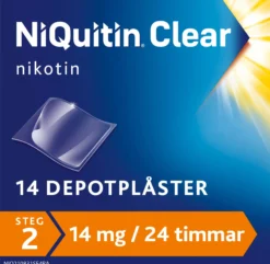 NiQuitin Clear 14 mg/24 timmar Nikotinplåster 14 st
