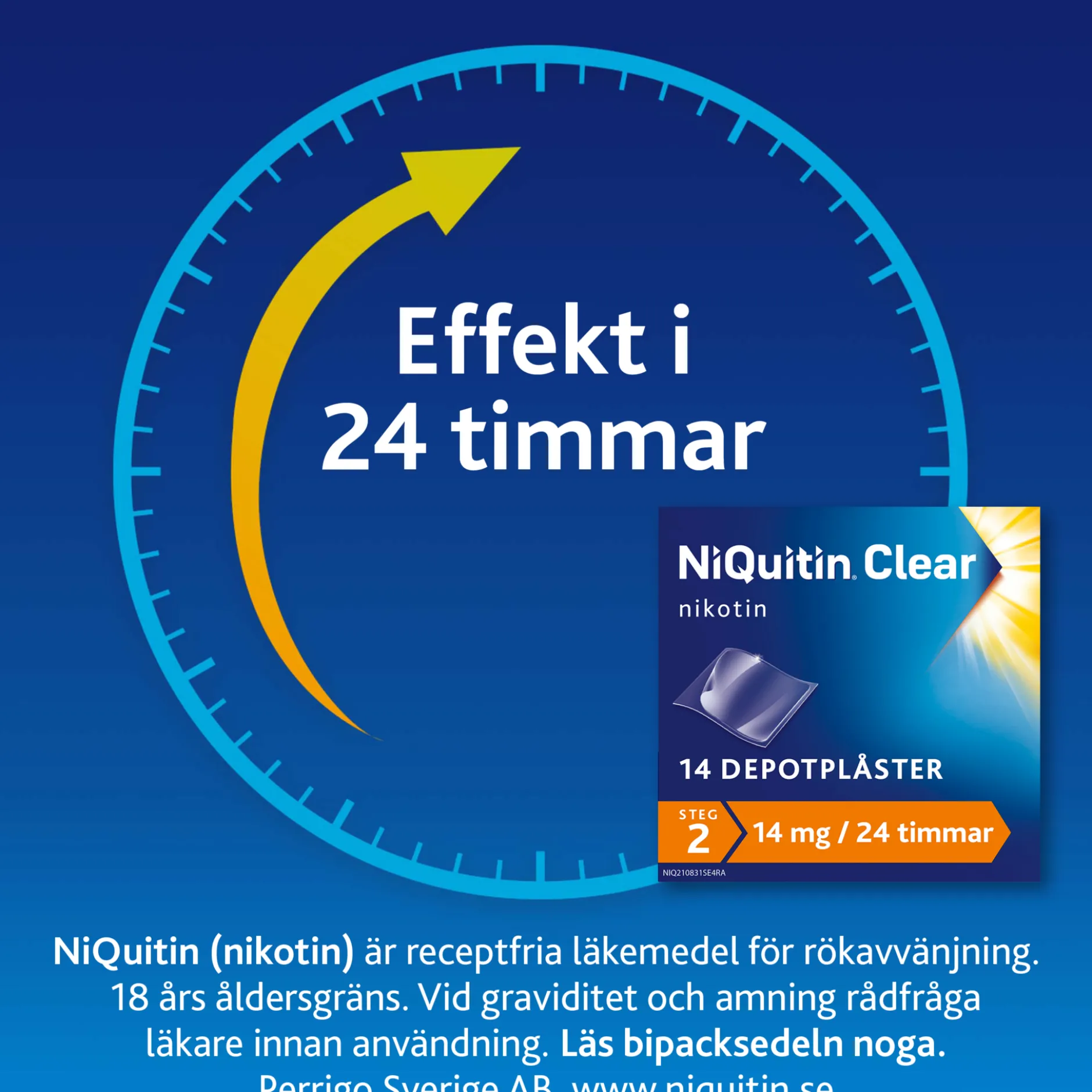 NiQuitin Clear 14 mg/24 timmar Nikotinplåster 14 st