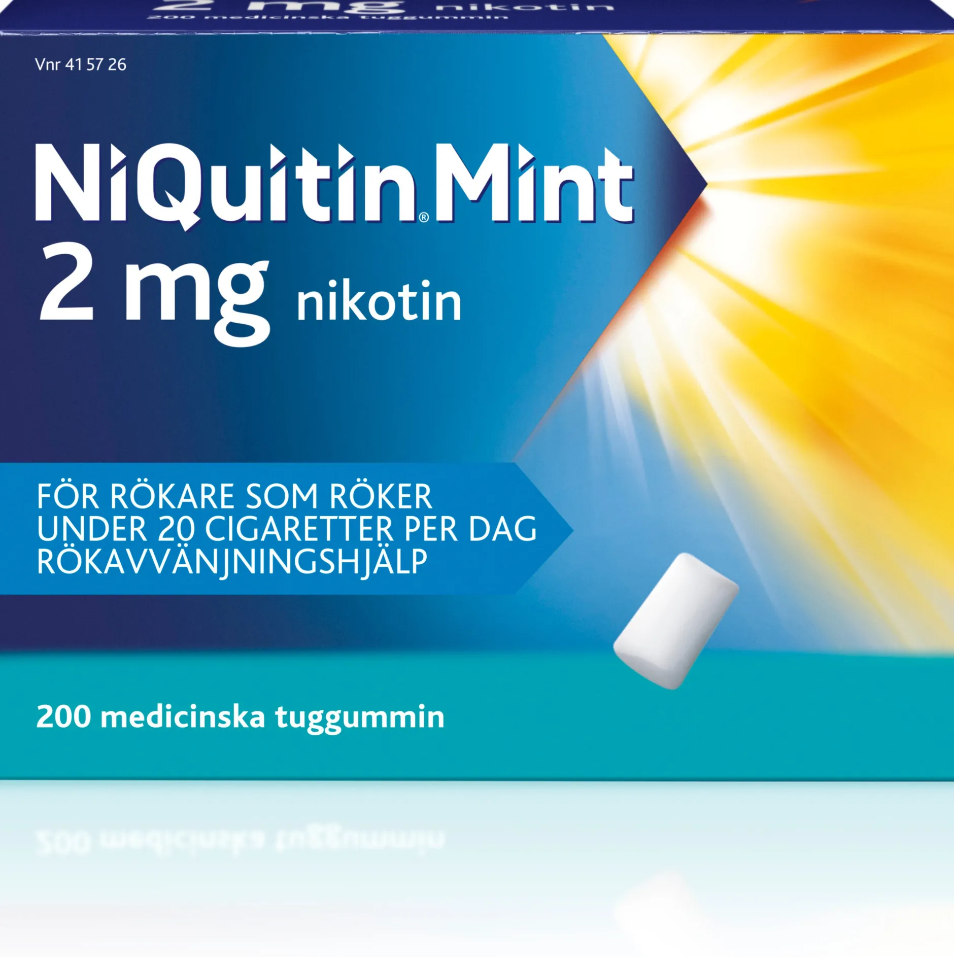 NiQuitin Mint 2 mg Medicinskt Nikotintuggummi 200 st
