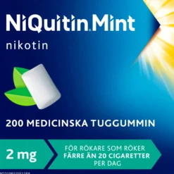 NiQuitin Mint 2 mg Medicinskt Nikotintuggummi 200 st