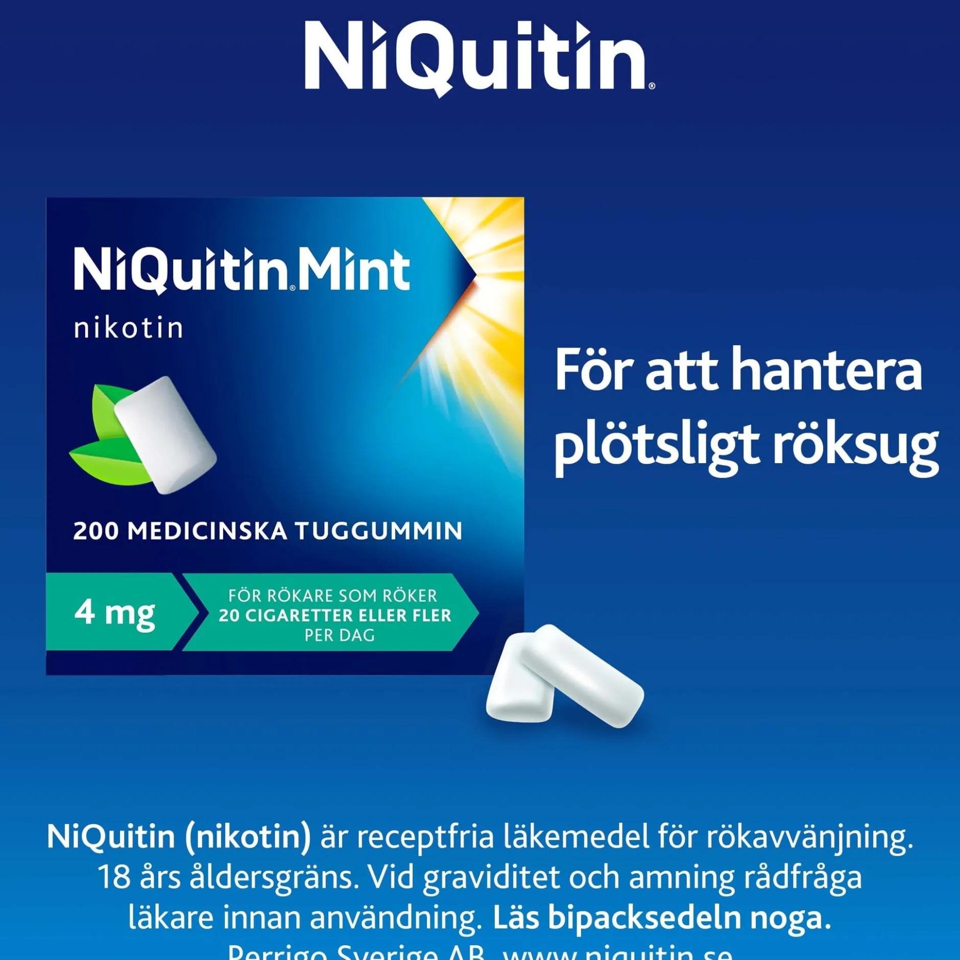 NiQuitin Mint 4 mg Medicinskt tuggummi 200 st