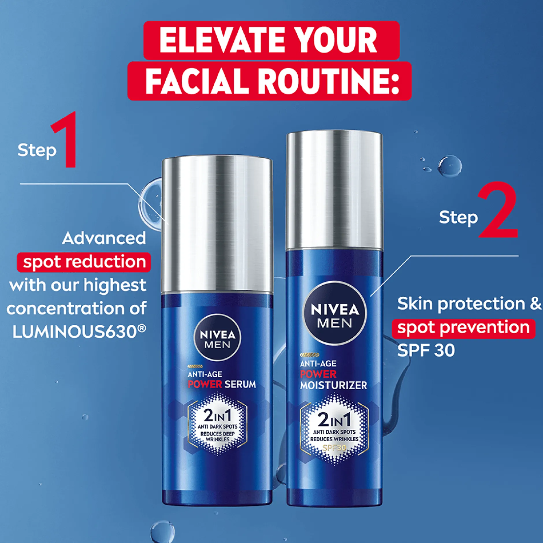 NIVEA MEN Anti-Age Power 2in1 Serum 30 ml