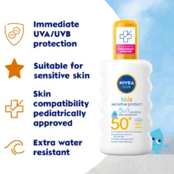 NIVEA SUN Kids Sensitive Protect & Play Sun Spray SPF 50+