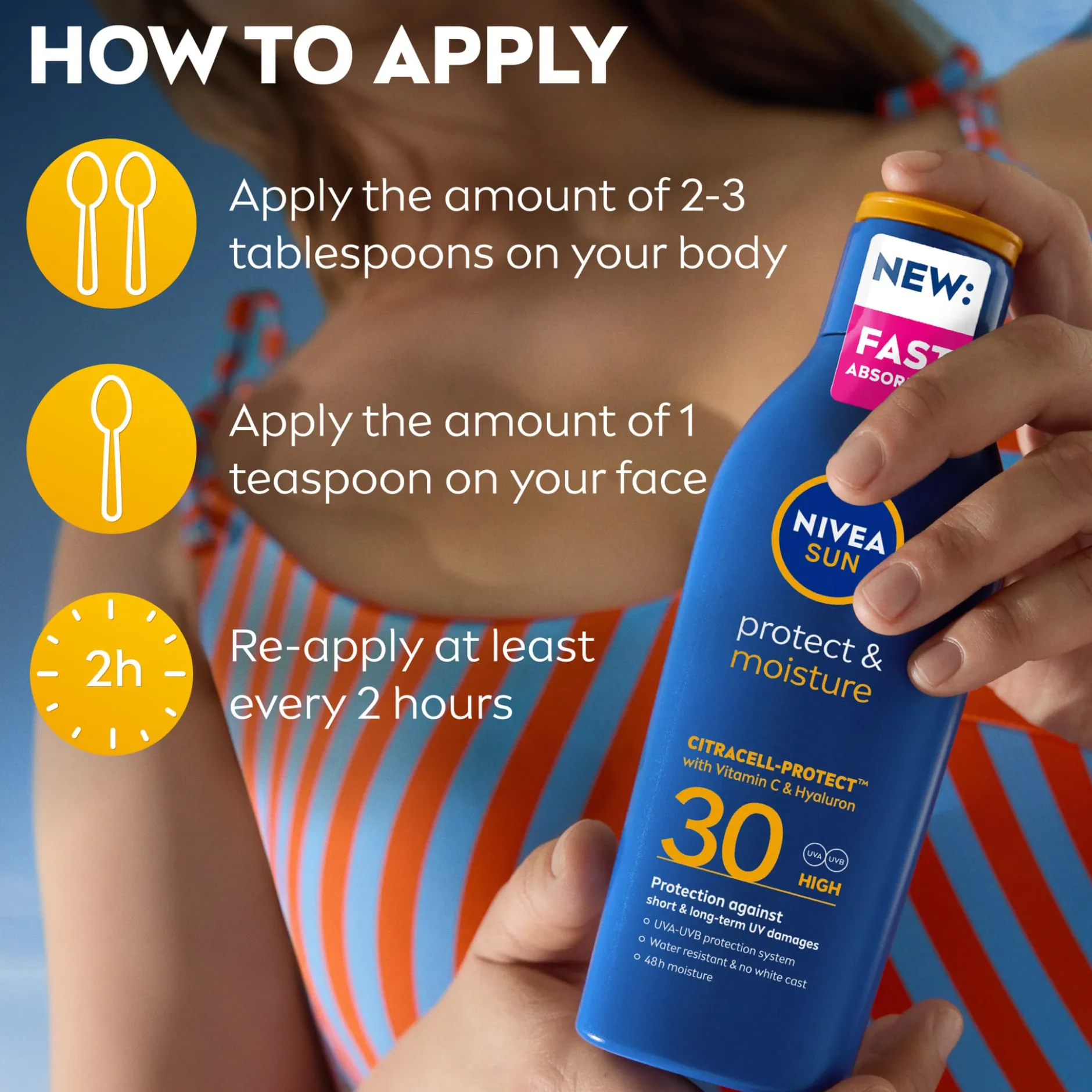 NIVEA SUN Protect & Moisture SPF30 Sun Lotion 200 ml
