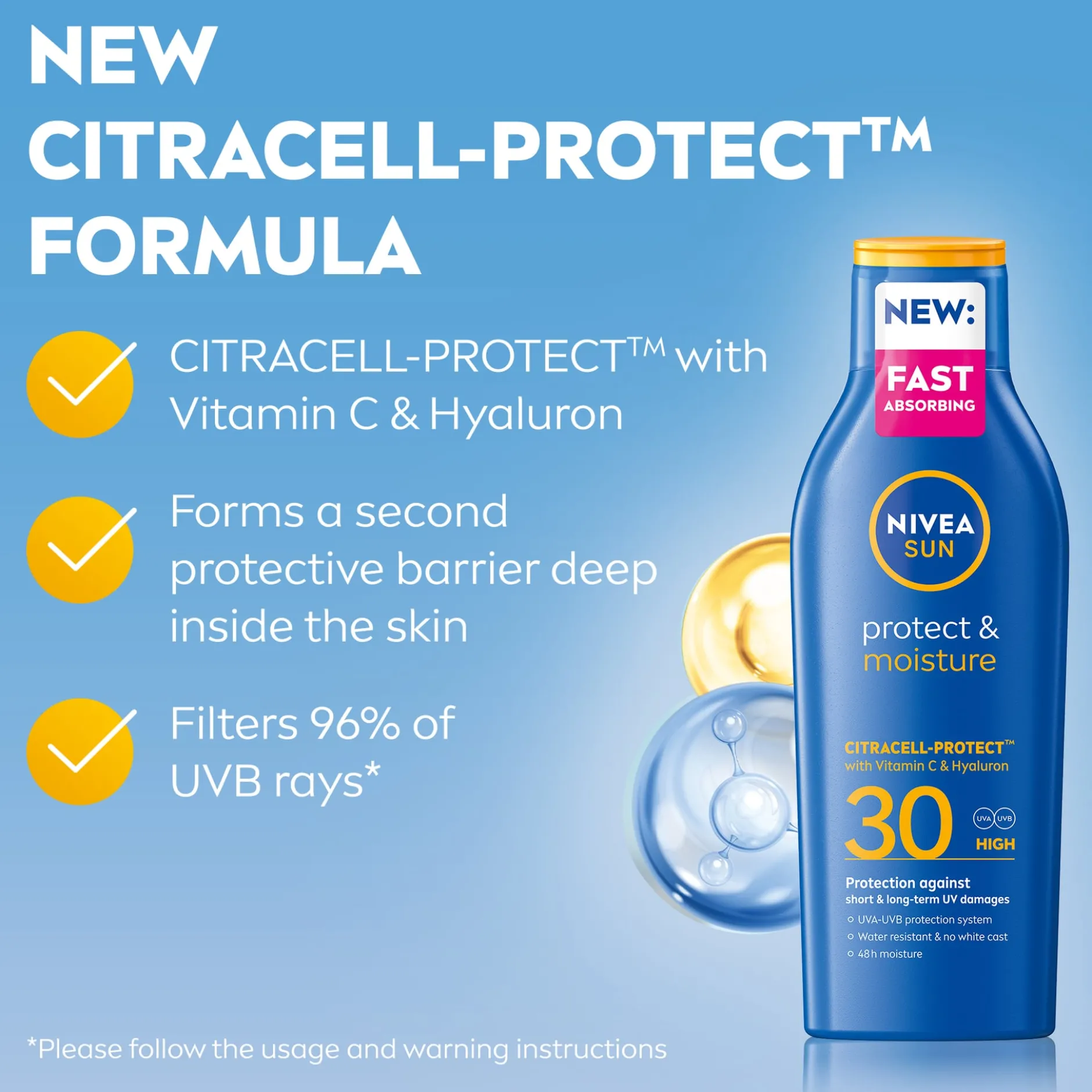 NIVEA SUN Protect & Moisture SPF30 Sun Lotion 200 ml