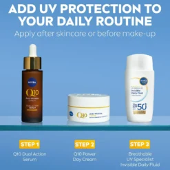 NIVEA SUN Solkräm ansikte UV Face Invisible Daily Fluid SPF50+ 40 ml