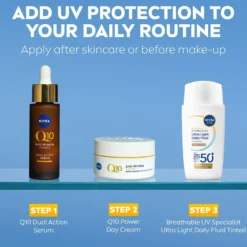 NIVEA SUN UV Face Daily Fluid Medium Tinted SPF 50+ 40 ml
