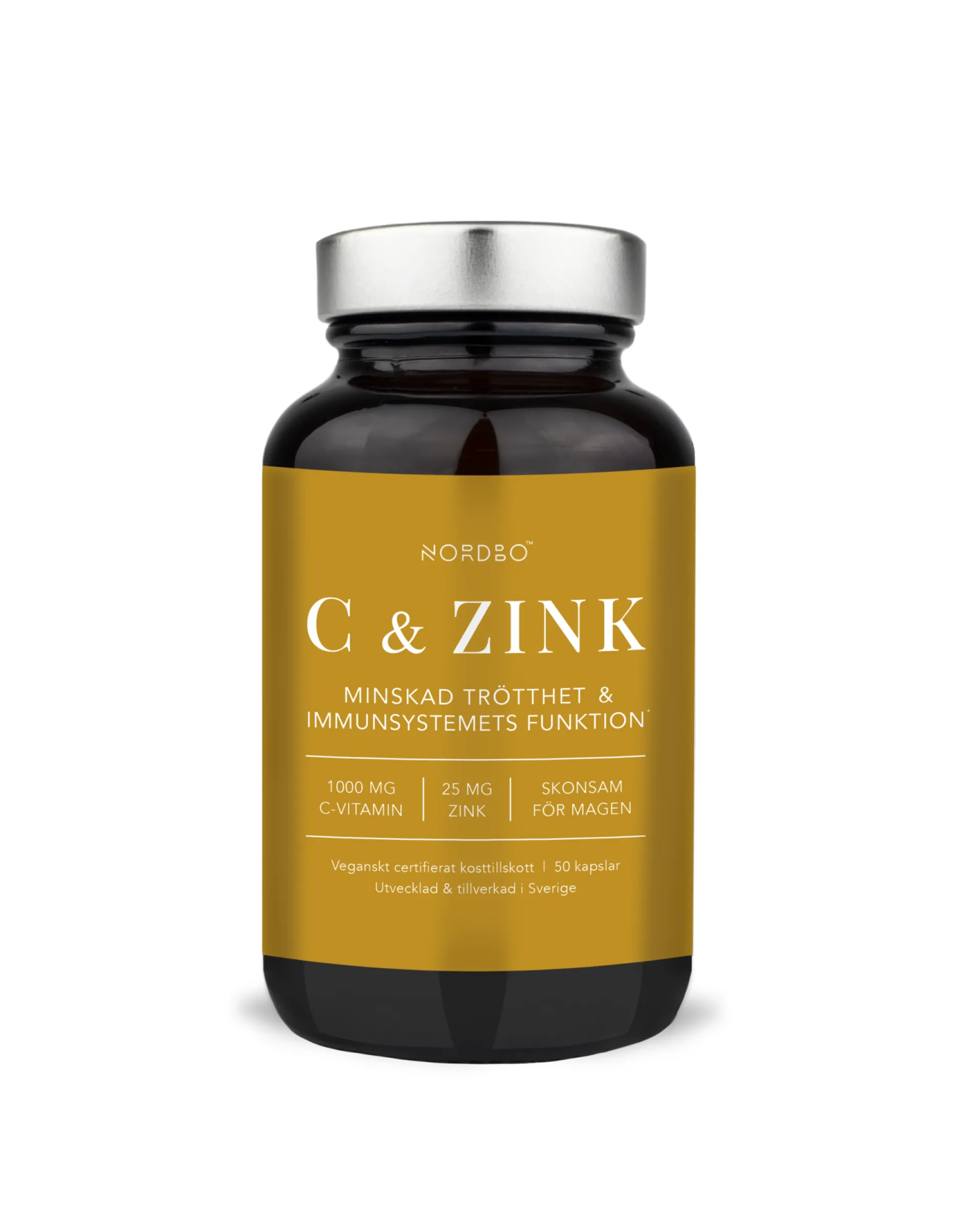 Nordbo C-vitamin & Zink 50 kapslar