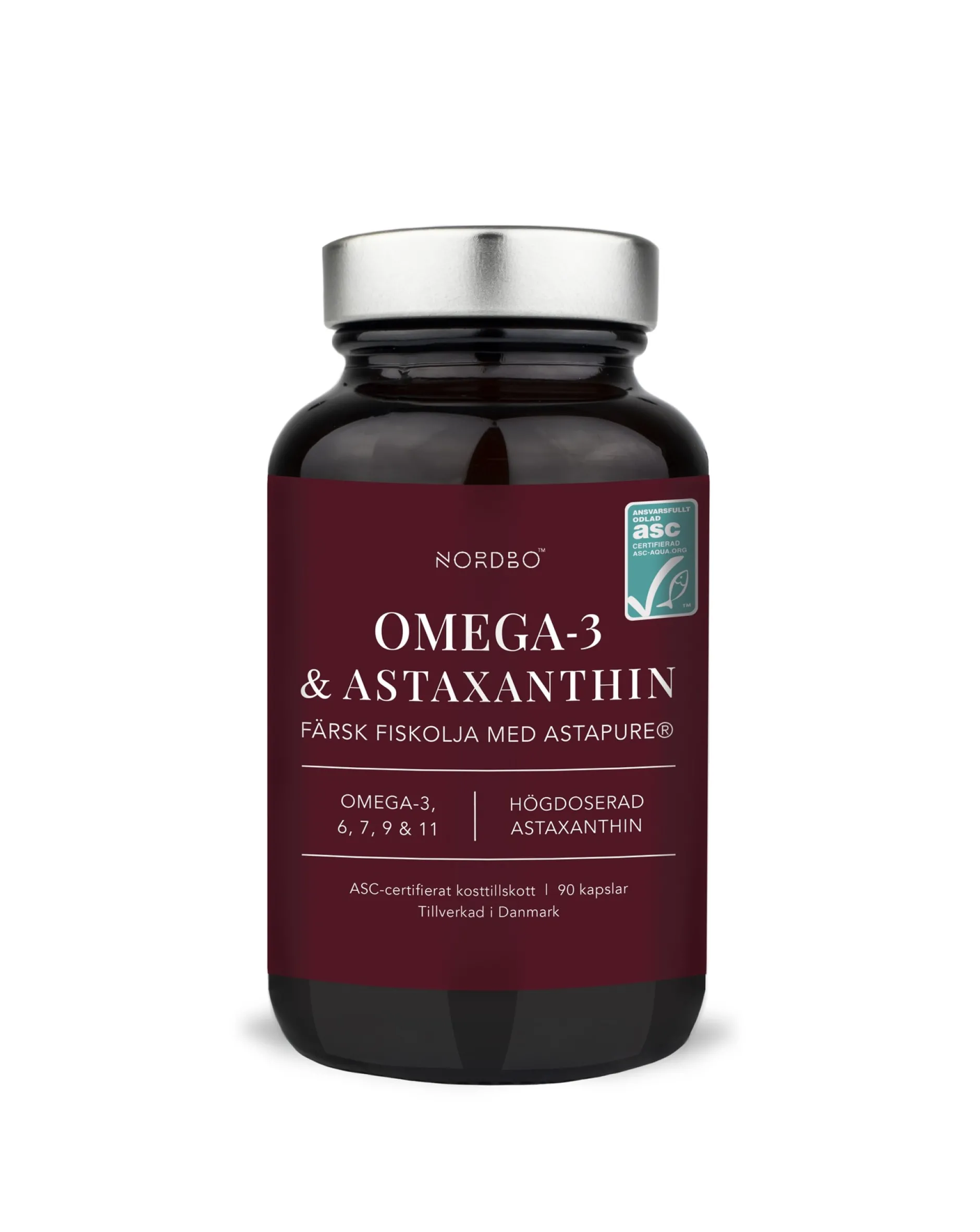 Nordbo Omega-3 & Astaxanthin 90 kapslar