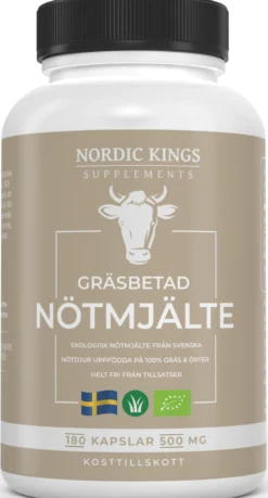 Nordic Kings Gräsbetad Nötmjälte EKO 180 kapslar