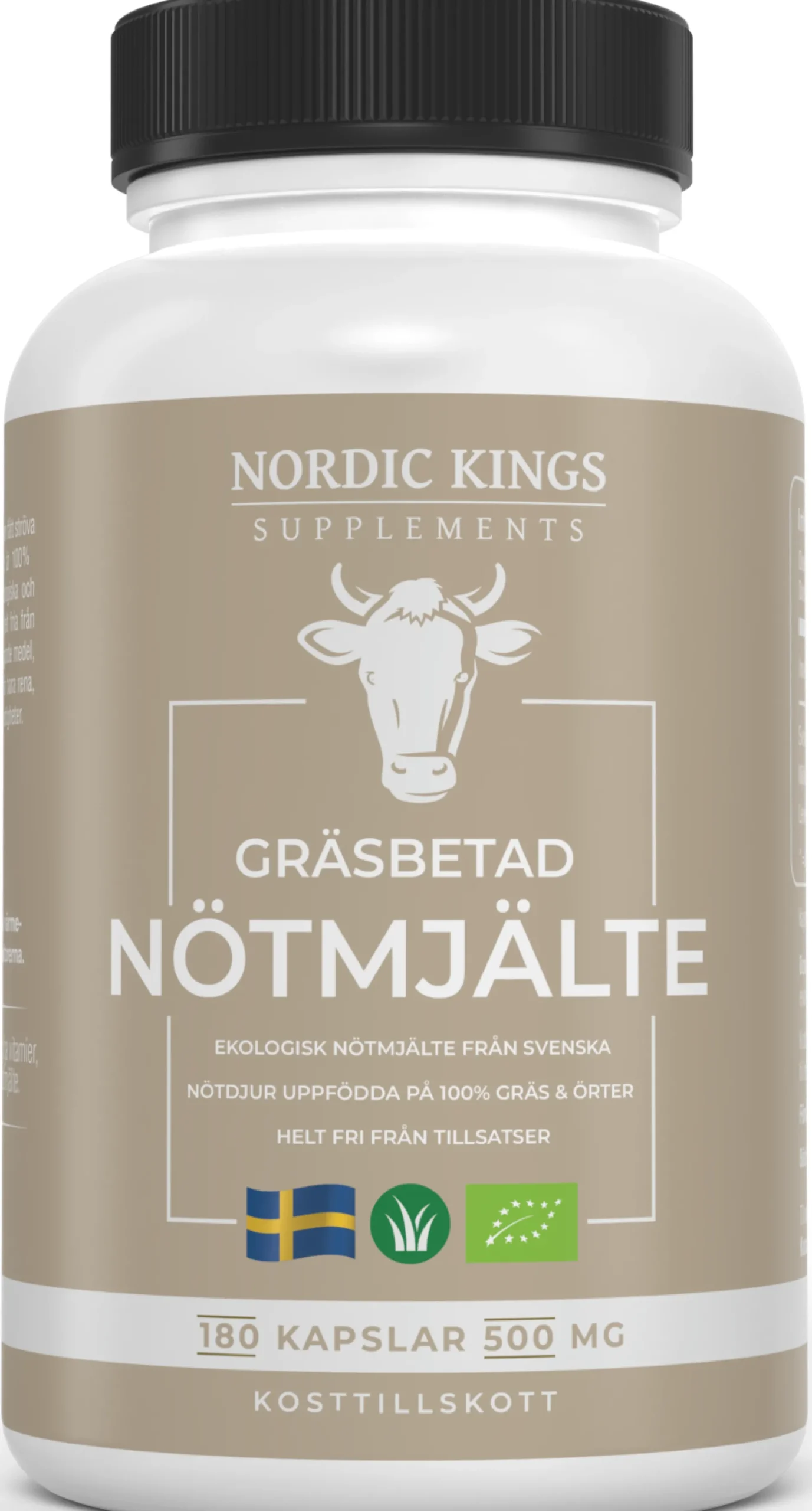 Nordic Kings Gräsbetad Nötmjälte EKO 180 kapslar